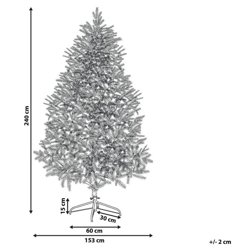 Huxley Plastgran 240 cm - Grøn - Boligtilbehør - Julepynt & højtidsdekorationer - Juelpynt og juledekoration - Plastik juletræ
