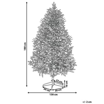 Jacinto Plastgran 180 cm med Belysning - Grøn/Sort - Boligtilbehør - Julepynt & højtidsdekorationer - Juelpynt og juledekoration - Plastik juletræ