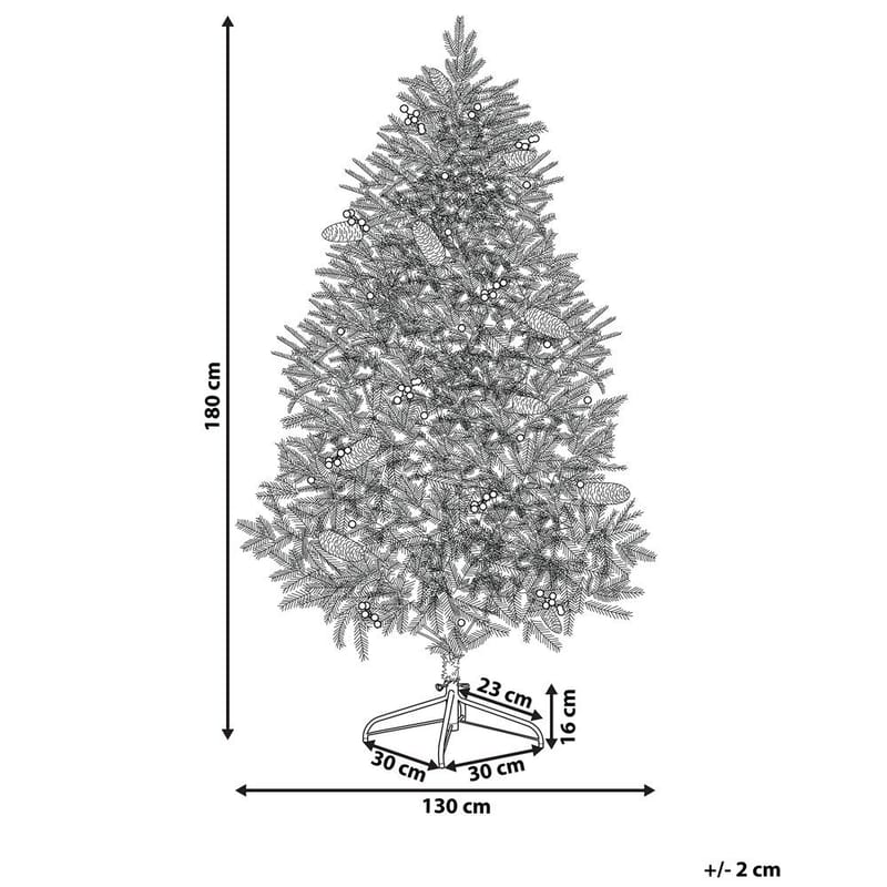 Jacinto Plastgran 180 cm med Belysning - Grøn/Sort - Boligtilbehør - Julepynt & højtidsdekorationer - Juelpynt og juledekoration - Plastik juletræ