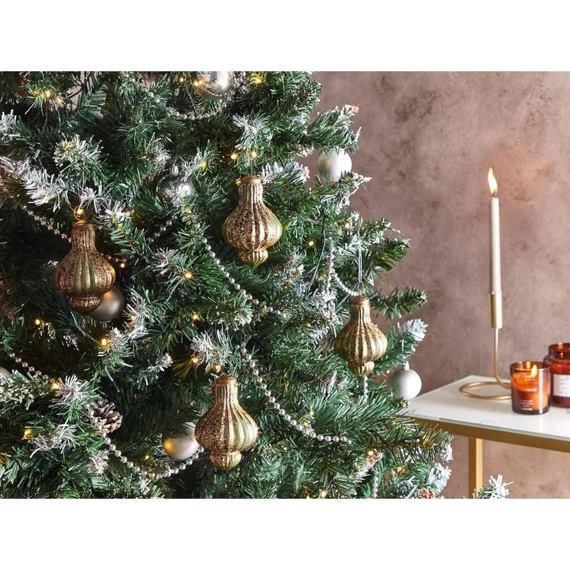 Julekugle Brillant-sæt med 8 - Guld, Grøn - Boligtilbehør - Julepynt & højtidsdekorationer - Juelpynt og juledekoration