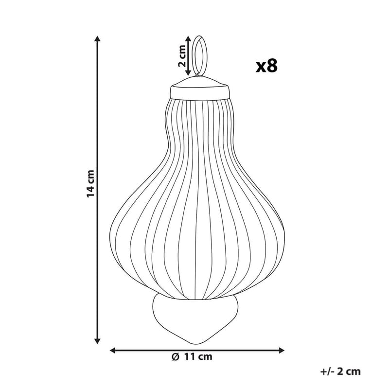 Julekugle Brillant-sæt med 8 - Rød - Boligtilbehør - Julepynt & højtidsdekorationer - Juelpynt og juledekoration