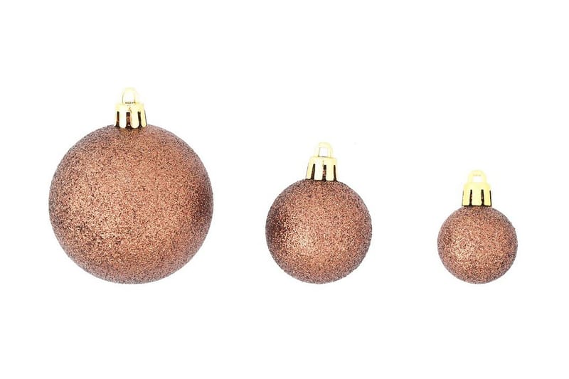 Julekuglesæt 100 Stk. 6 Cm Brun/Bronzefarvet/Guldfarvet - Flerfarvet - Boligtilbehør - Julepynt & højtidsdekorationer - Juelpynt og juledekoration