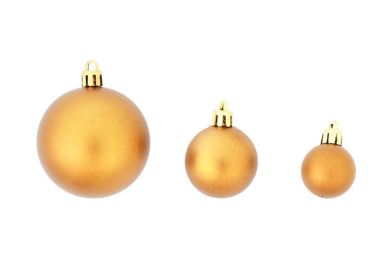Julekuglesæt 100 Stk. 6 Cm Brun/Bronzefarvet/Guldfarvet - Flerfarvet - Juelpynt og juledekoration - Juletræspynt & julekugler