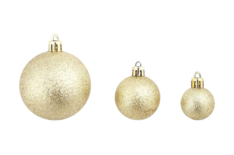 Julekuglesæt 100 Stk. 6 Cm Guldfarvet - Guld - Juelpynt og juledekoration - Juletræspynt & julekugler