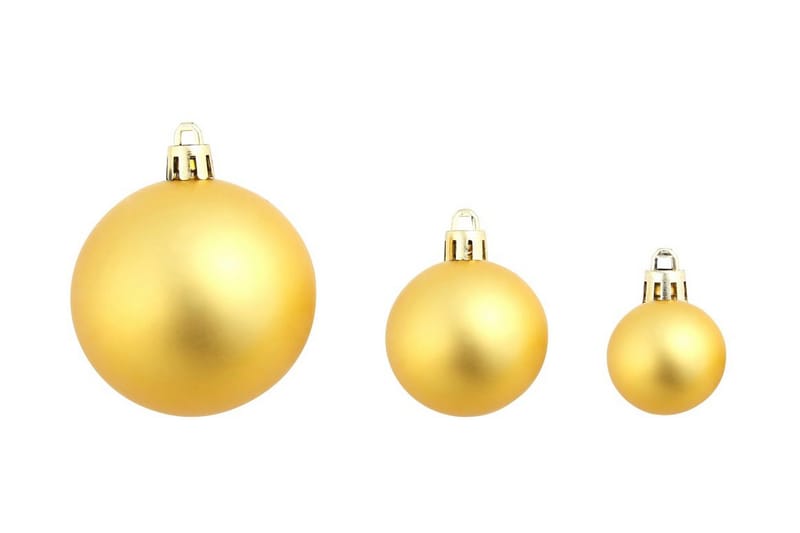 Julekuglesæt 100 Stk. 6 Cm Guldfarvet - Guld - Boligtilbehør - Julepynt & højtidsdekorationer - Juelpynt og juledekoration