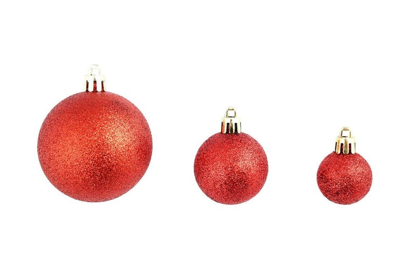 Julekuglesæt 100 Stk. 6 Cm Rød - Rød - Boligtilbehør - Julepynt & højtidsdekorationer - Juelpynt og juledekoration