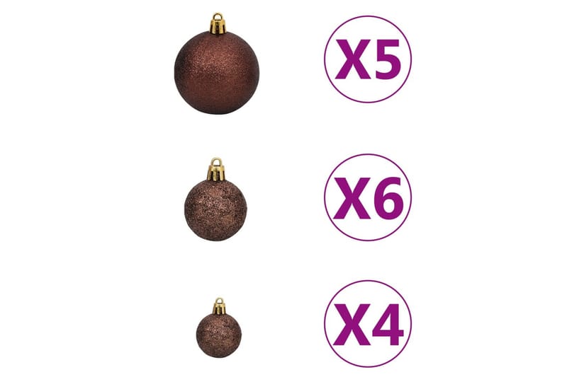julekuglesæt med topspir 61 dele 150 LED'er guld og bronze - Guld - Boligtilbehør - Julepynt & højtidsdekorationer - Juelpynt og juledekoration