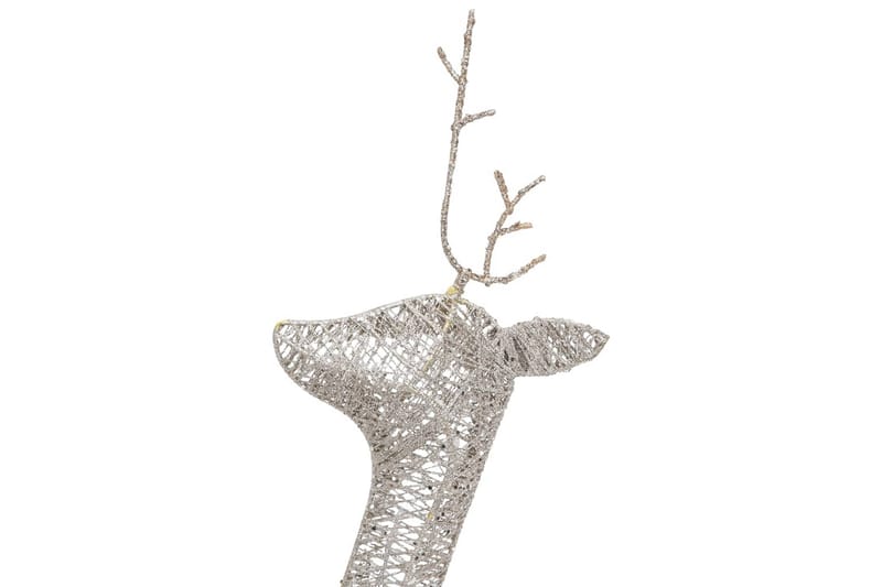 julerensdyr 3 stk. 270x7x90 cm trådnet varm hvid guldfarvet - Hvid - Boligtilbehør - Julepynt & højtidsdekorationer - Juelpynt og juledekoration