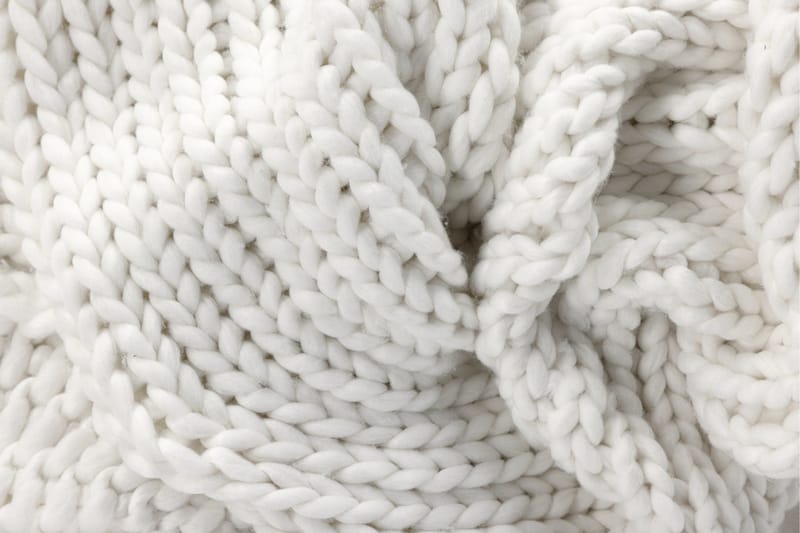 Kate Plaid 130x170 cm - Hvit - Tekstiler - Pude & plaid - Tæpper & plaider