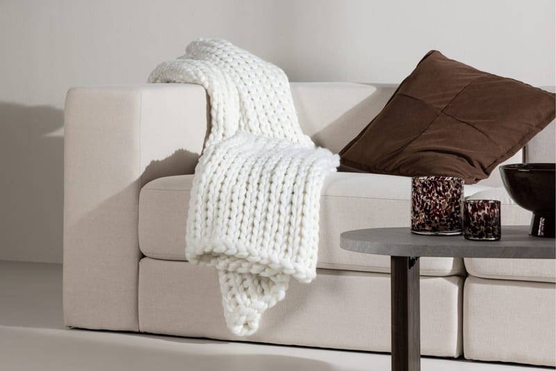 Kate Plaid 130x170 cm - Hvit - Tekstiler - Pude & plaid - Tæpper & plaider