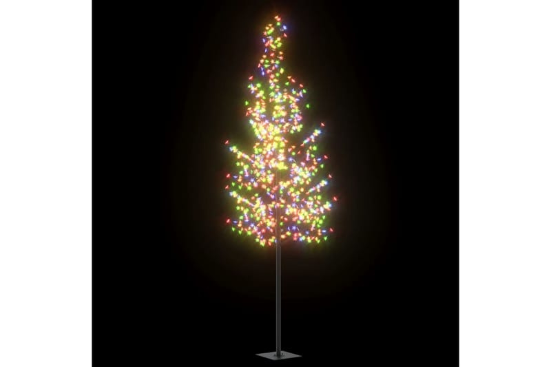 juletræ 300 cm 600 LED'er kirsebærblomst flerfarvet - Sort - Juelpynt og juledekoration