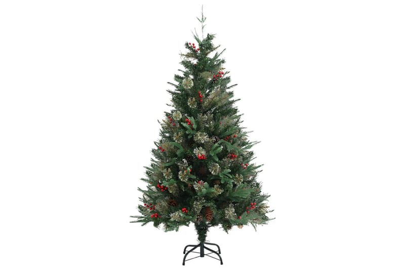 juletræ med grankogler 150 cm PVC & PE grøn - Juelpynt og juledekoration