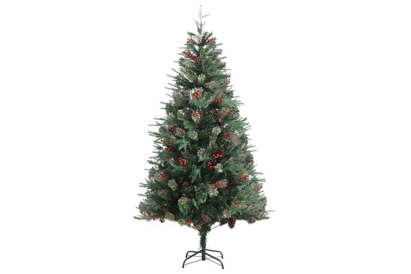 juletræ med grankogler 195 cm PVC & PE grøn - Boligtilbehør - Julepynt & højtidsdekorationer - Juelpynt og juledekoration