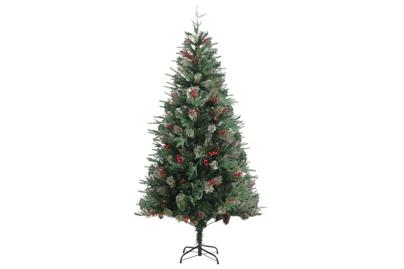 juletræ med grankogler 225 cm PVC & PE grøn - Boligtilbehør - Julepynt & højtidsdekorationer - Juelpynt og juledekoration