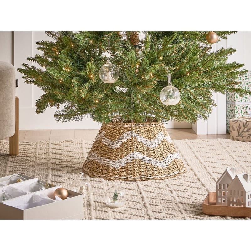 Juletræskrage Hiver - Naturlig, Hvid 43x43x24 cm - Boligtilbehør - Julepynt & højtidsdekorationer - Juelpynt og juledekoration - Juletræsfod