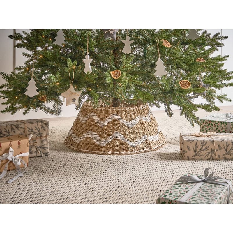 Juletræskrage Hiver - Naturlig, Hvid 51x51x24 cm - Boligtilbehør - Julepynt & højtidsdekorationer - Juelpynt og juledekoration - Juletræsfod