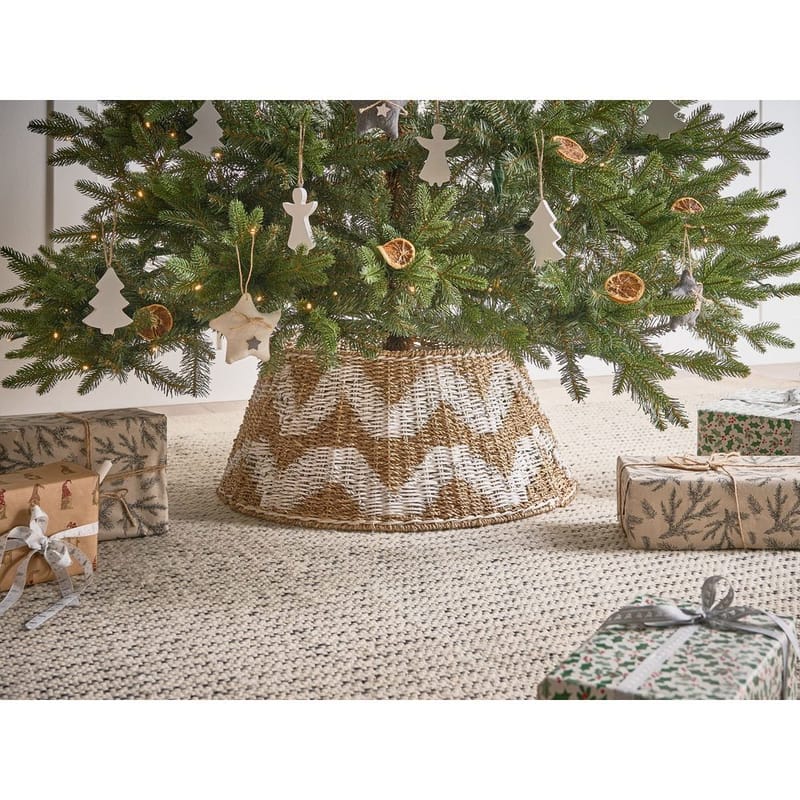 Juletræskrage Hiver - Naturlig, Hvid 60x60x29 cm - Boligtilbehør - Julepynt & højtidsdekorationer - Juelpynt og juledekoration - Juletræsfod