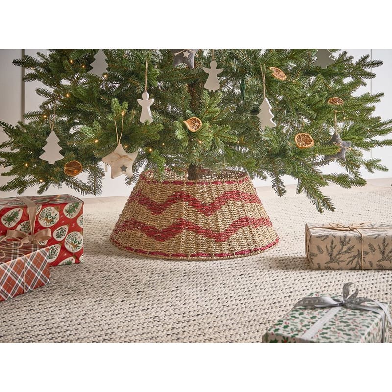 Juletræskrage Hiver - Naturlig, Rød 51x51x24 cm - Boligtilbehør - Julepynt & højtidsdekorationer - Juelpynt og juledekoration - Juletræsfod