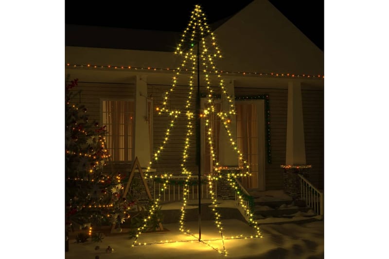 kegleformet juletræ 143x250 cm 360 LED-lys inde/ude - Juelpynt og juledekoration - Juletræspynt & julekugler