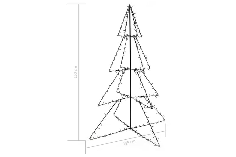 kegleformet juletræ 240 LED'er indendørs/udendørs 115x150 cm - Juelpynt og juledekoration - Juletræspynt & julekugler