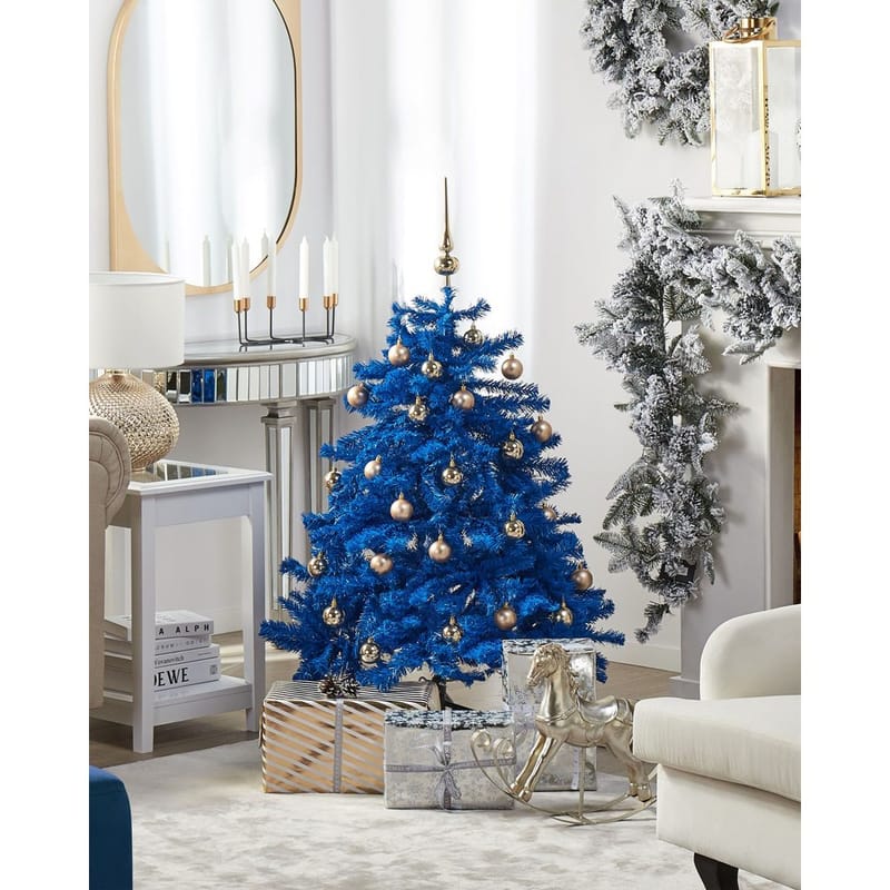 Kunstig juletræ Farnham - Blå 100x100x120 cm - Boligtilbehør - Julepynt & højtidsdekorationer - Juelpynt og juledekoration - Plastik juletræ