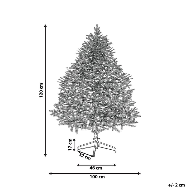 Kunstig juletræ Farnham - Blå 100x100x120 cm - Boligtilbehør - Julepynt & højtidsdekorationer - Juelpynt og juledekoration - Plastik juletræ