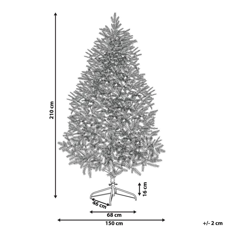 Kunstig juletræ Farnham - Blå 150x150x210 cm - Boligtilbehør - Julepynt & højtidsdekorationer - Juelpynt og juledekoration - Plastik juletræ