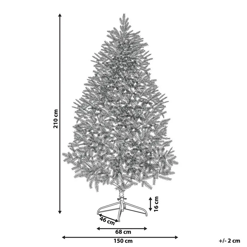 Kunstig juletræ Farnham - Blå 150x150x210 cm - Boligtilbehør - Julepynt & højtidsdekorationer - Juelpynt og juledekoration - Plastik juletræ