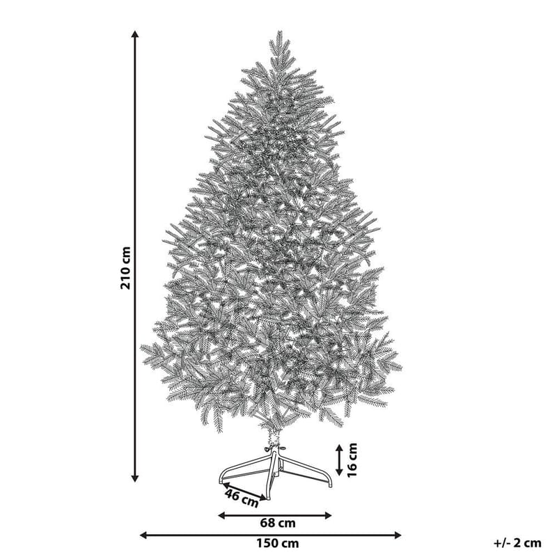 Kunstig juletræ Farnham - Blå 150x150x210 cm - Boligtilbehør - Julepynt & højtidsdekorationer - Juelpynt og juledekoration - Plastik juletræ