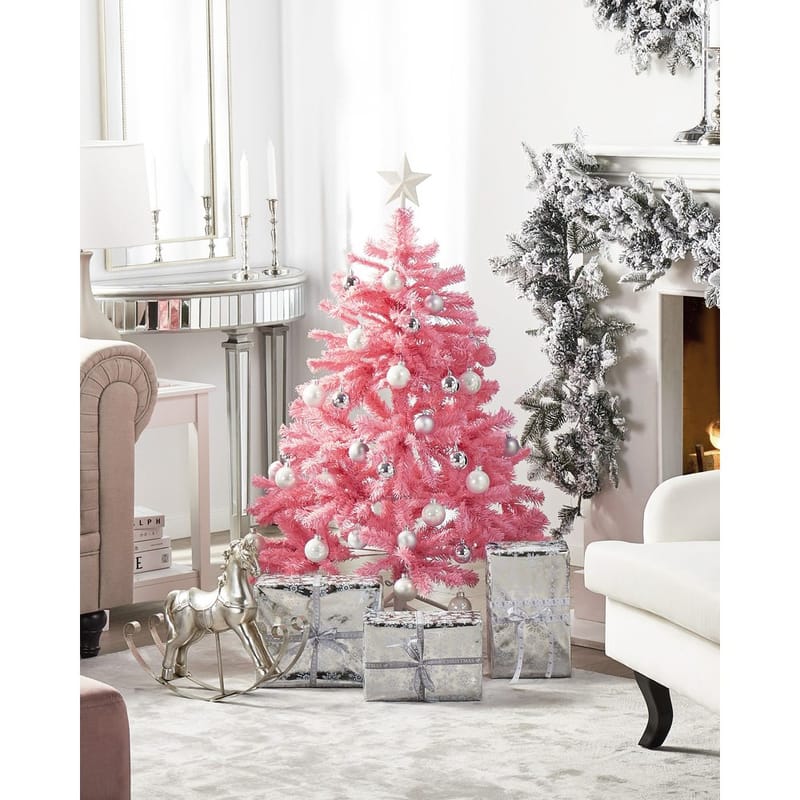 Kunstig juletræ Farnham - Rosa 100x100x120 cm - Boligtilbehør - Julepynt & højtidsdekorationer - Juelpynt og juledekoration - Plastik juletræ