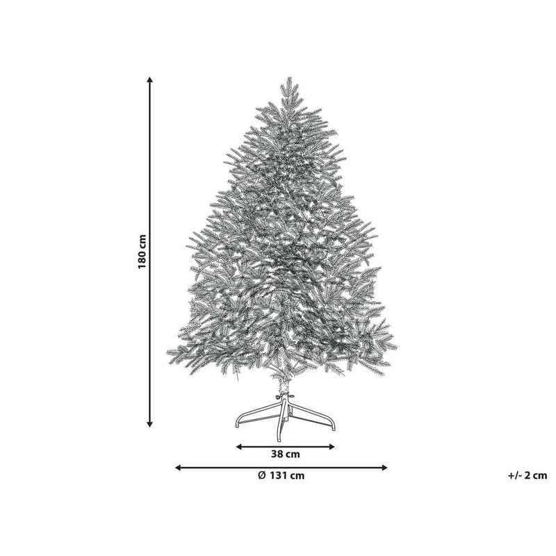 Kunstigt snedækket juletræ Brisco - 131x115x180 cm - Boligtilbehør - Julepynt & højtidsdekorationer - Juelpynt og juledekoration - Plastik juletræ