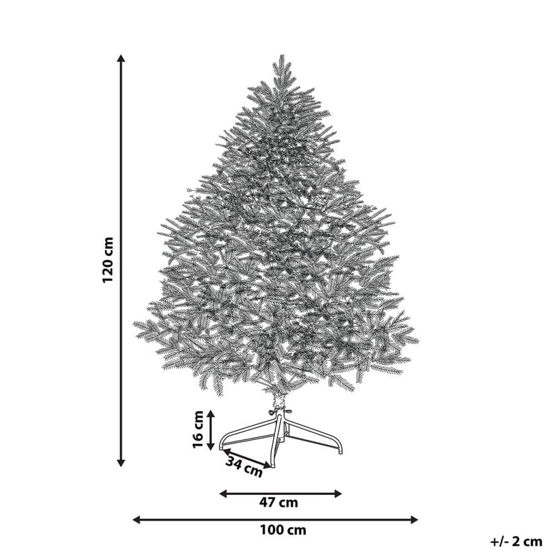 Kunstigt snedækket juletræ Masala - 100x100x120 cm - Boligtilbehør - Julepynt & højtidsdekorationer - Juelpynt og juledekoration - Plastik juletræ