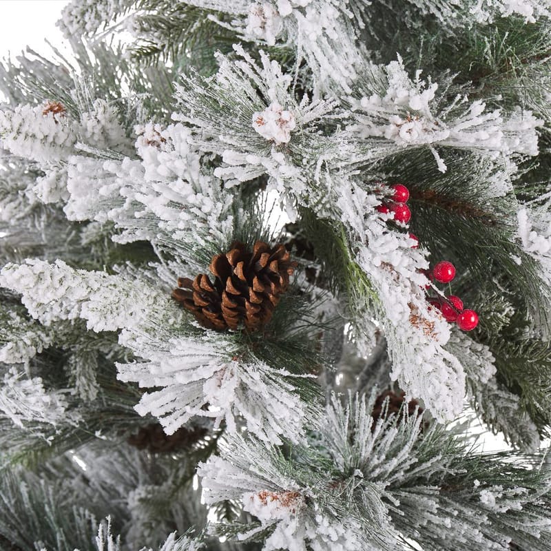 Masala Snedækket Plastikgran 180 cm - Hvid/Grøn - Boligtilbehør - Julepynt & højtidsdekorationer - Juelpynt og juledekoration - Plastik juletræ