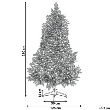 Palomar Plastgran 210 cm med Belysning - Grøn/Sort - Boligtilbehør - Julepynt & højtidsdekorationer - Juelpynt og juledekoration - Plastik juletræ