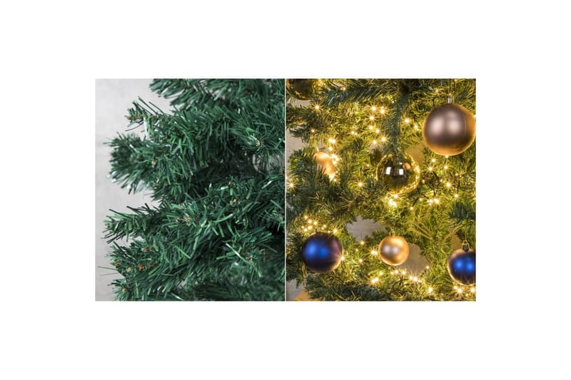 HI juletræ med metalfod 180 cm grøn - Plastik juletræ
