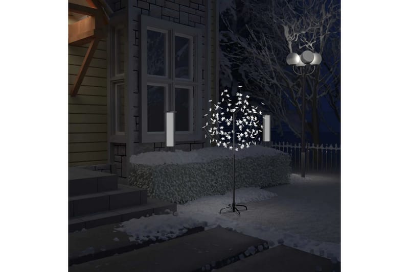 Juletræ 120 Led'Er Koldt Hvidt Lys Kirsebærblomst 150 cm - Plastik juletræ