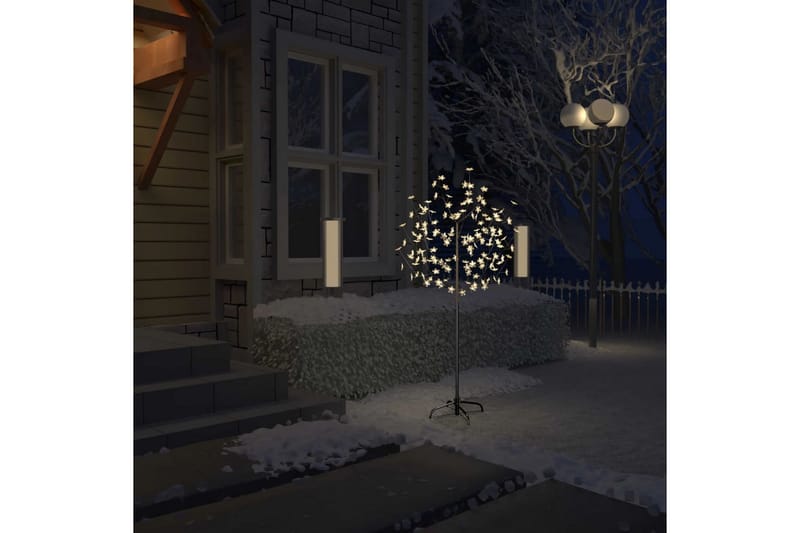 Juletræ 120 Led'Er Varmt Hvidt Lys Kirsebærblomst 150 cm - Plastik juletræ