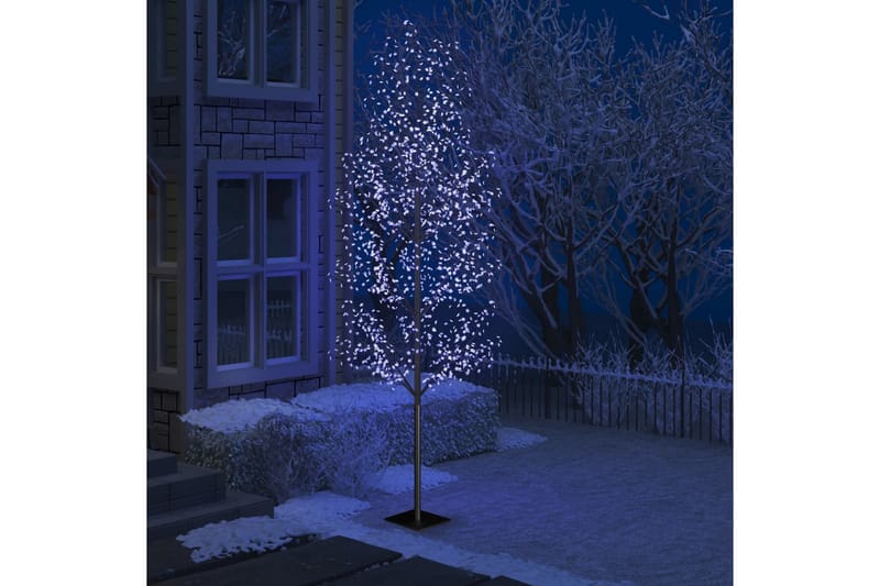 Juletræ 1200 Led'Er Kirsebærblomst 400 cm Blåt Hvidt Lys - Plastik juletræ
