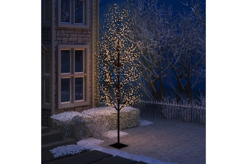 Juletræ 1200 Led'Er Kirsebærblomst 400 cm Varmt Hvidt Lys - Plastik juletræ