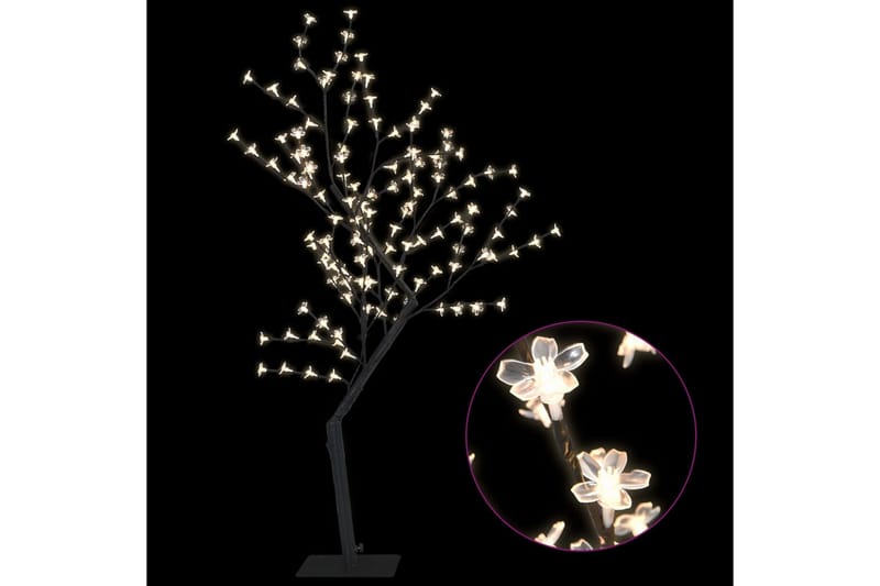 Juletræ 128 Led'Er Varmt Hvidt Lys Kirsebærblomst 120 cm - Plastik juletræ