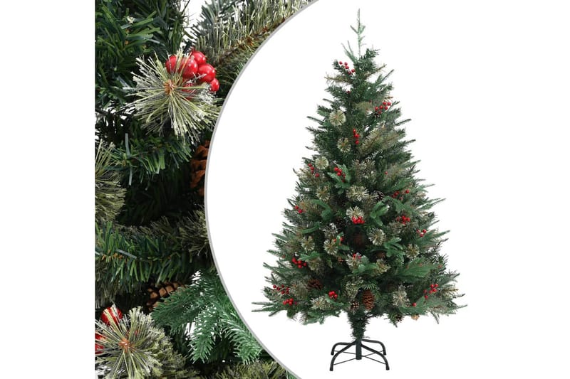 juletræ med grankogler 120 cm PVC & PE grøn - Boligtilbehør - Julepynt & højtidsdekorationer - Juelpynt og juledekoration - Plastik juletræ