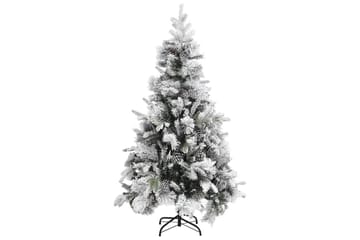 juletræ med puddersne og grankogler 195 cm PVC & PE - Boligtilbehør - Julepynt & højtidsdekorationer - Juelpynt og juledekoration - Plastik juletræ