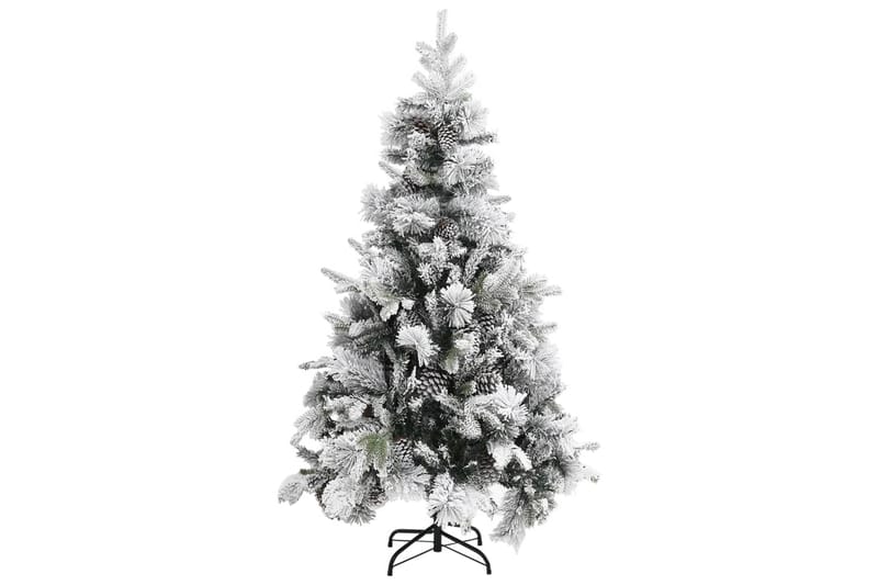 juletræ med puddersne og grankogler 195 cm PVC & PE - Boligtilbehør - Julepynt & højtidsdekorationer - Juelpynt og juledekoration - Plastik juletræ