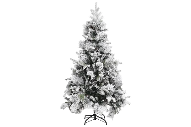 juletræ med puddersne og grankogler 195 cm PVC & PE - Plastik juletræ