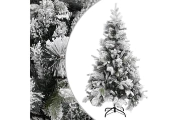 juletræ med puddersne og grankogler 195 cm PVC & PE - Boligtilbehør - Julepynt & højtidsdekorationer - Juelpynt og juledekoration - Plastik juletræ