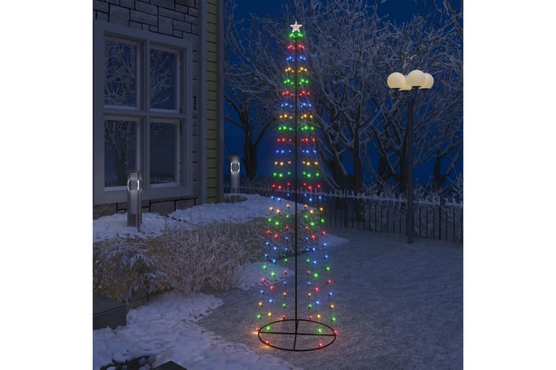 Kegleformet Juletræ 136 Led'Er 70x240 cm Flerfarvet - Plastik juletræ
