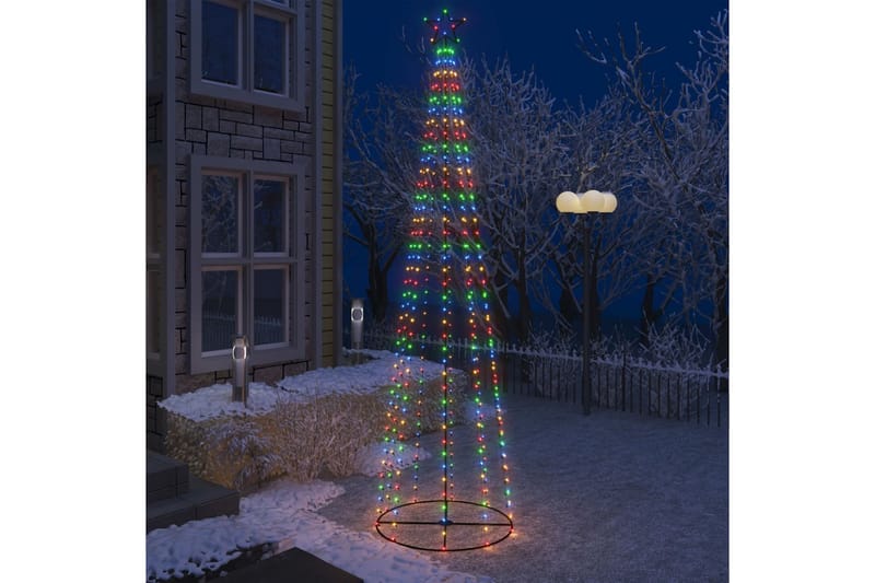 Kegleformet Juletræ 400 Led'Er 100x360 cm Flerfarvet - Plastik juletræ