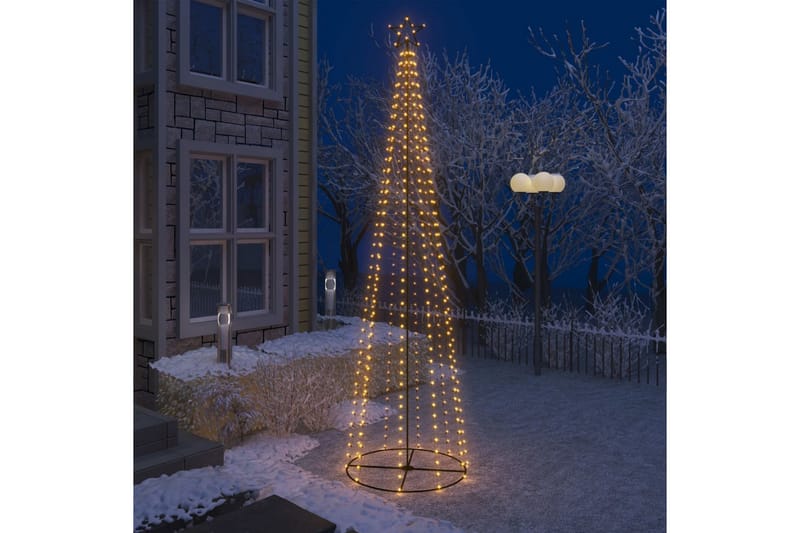 Kegleformet Juletræ 400 Led'Er 100x360 cm Varm Hvid - Plastik juletræ