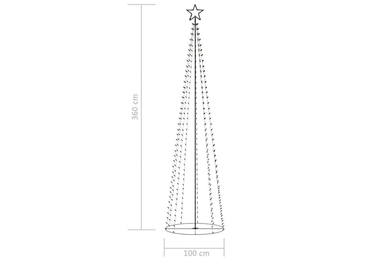 Kegleformet Juletræ 400 Led'Er 100x360 cm Varm Hvid - Plastik juletræ