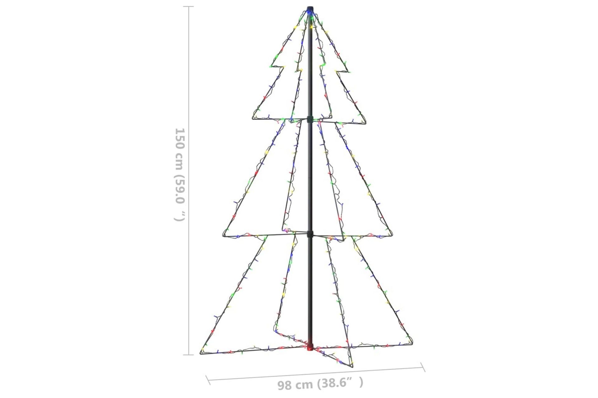kegleformet juletræ 98x150 cm 200 LED indendørs & udendørs - Boligtilbehør - Julepynt & højtidsdekorationer - Juelpynt og juledekoration - Plastik juletræ